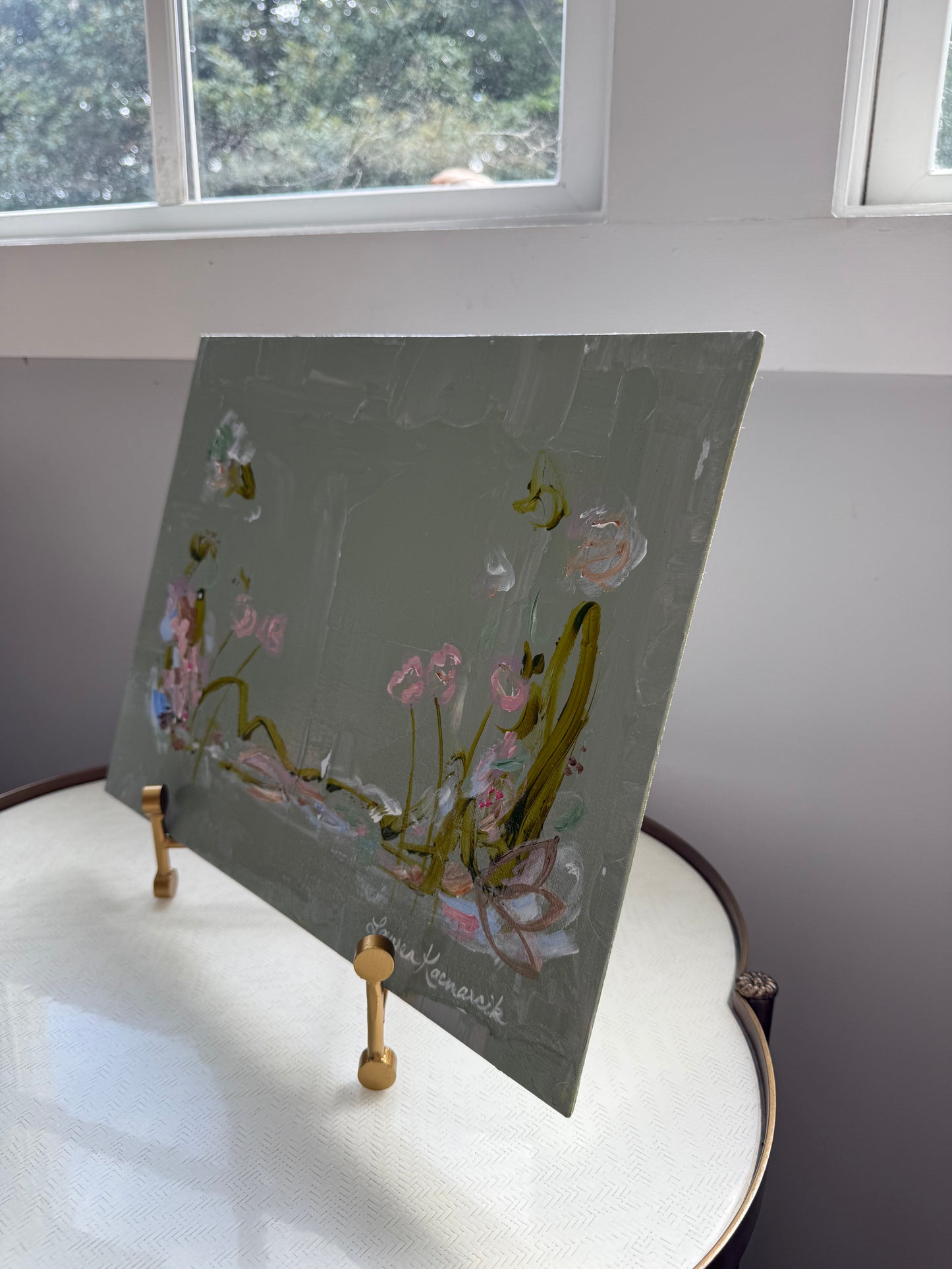 Blue Green Canvas Panel