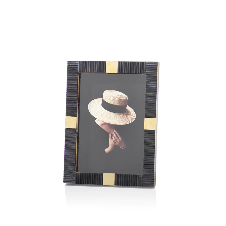 Maha Bone and Brass Frame - Black