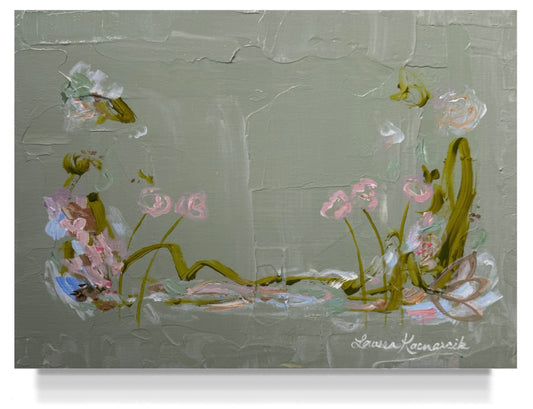 Blue Green Canvas Panel