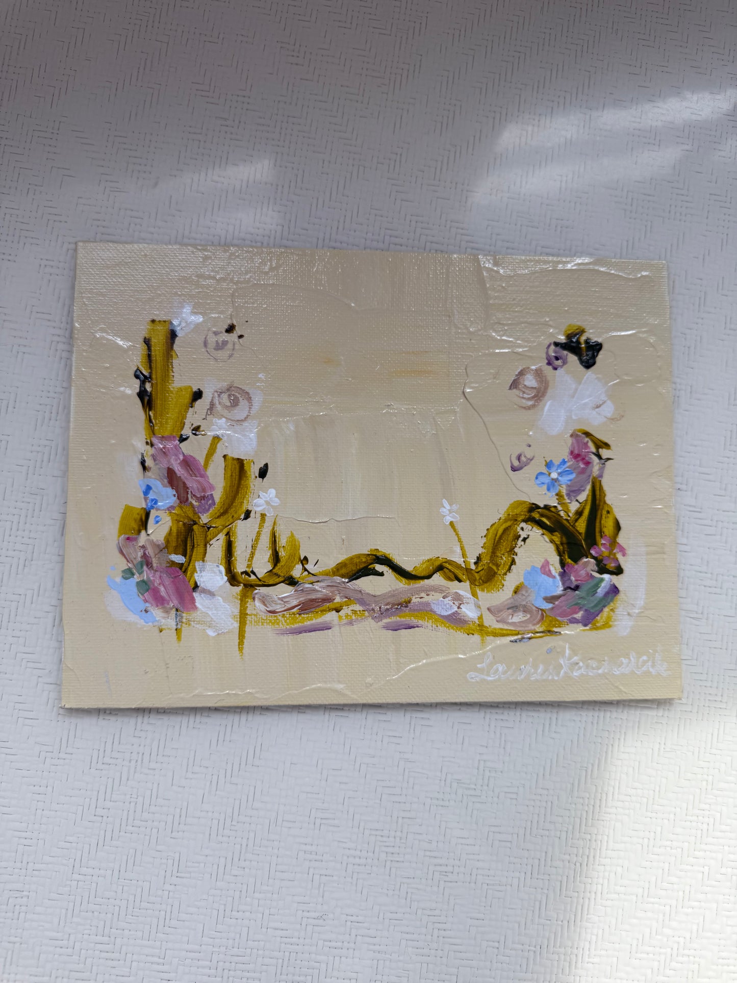 Butter Yellow 6x8 Canvas Panel 1
