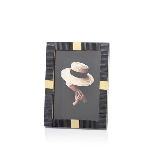 Maha Bone and Brass Frame - Black